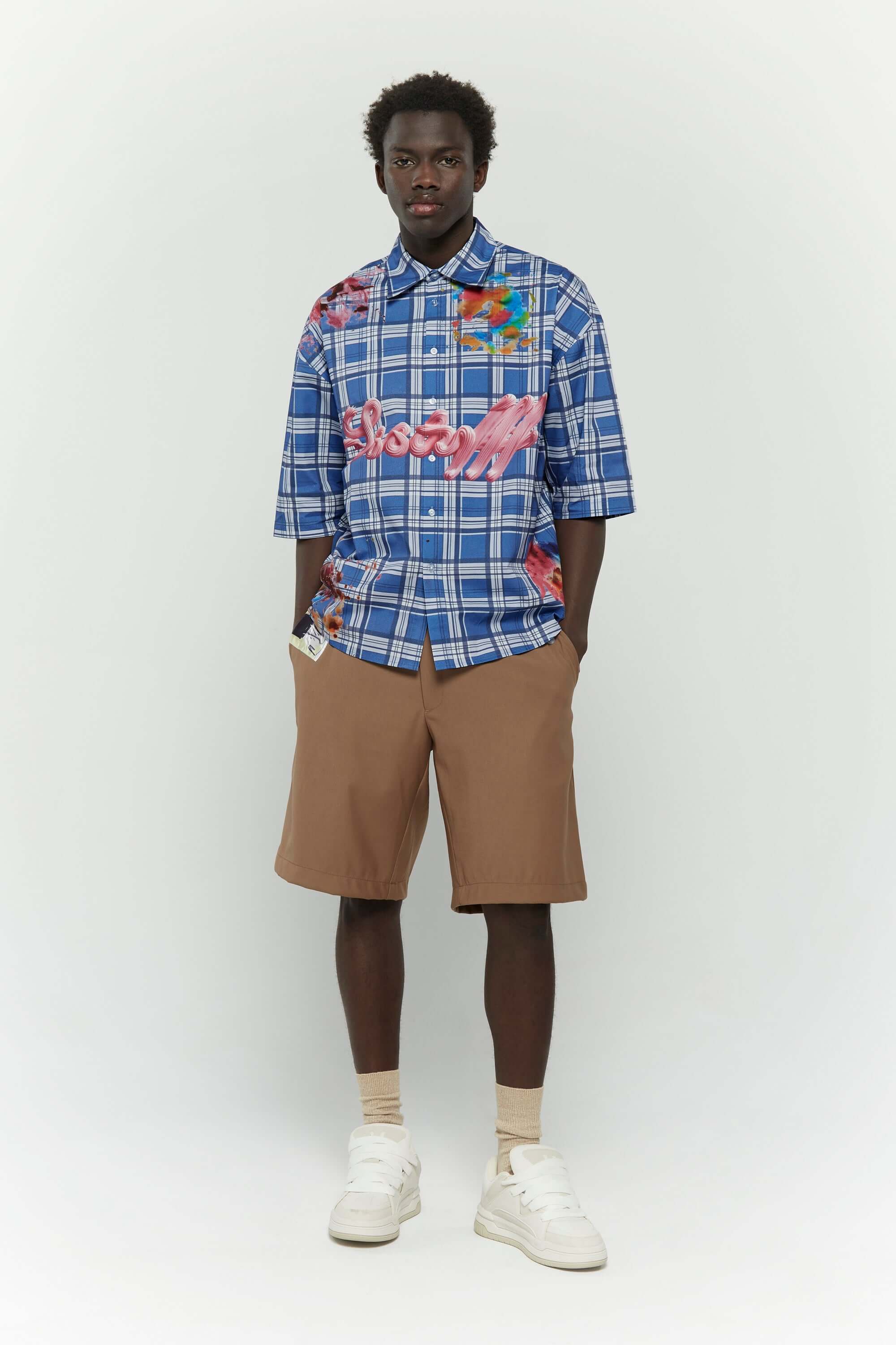 SSSTUFFF Button Twill Shorts - Beige