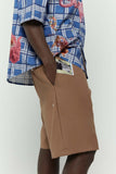 SSSTUFFF Button Twill Shorts - Beige