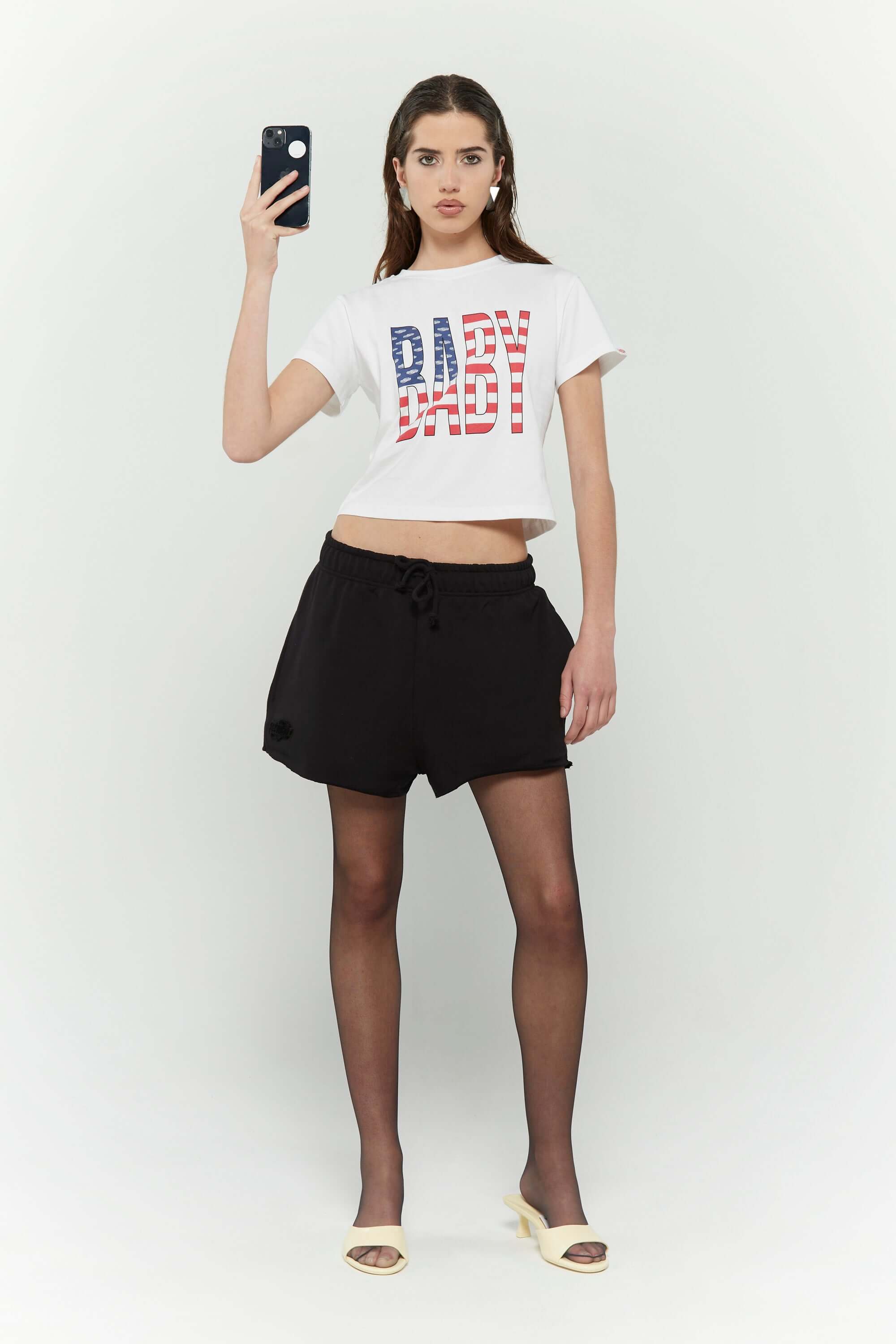SSSTUFFF Baby USA T-shirt - White