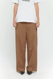 SSSTUFFF Button Twill Trousers- Beige