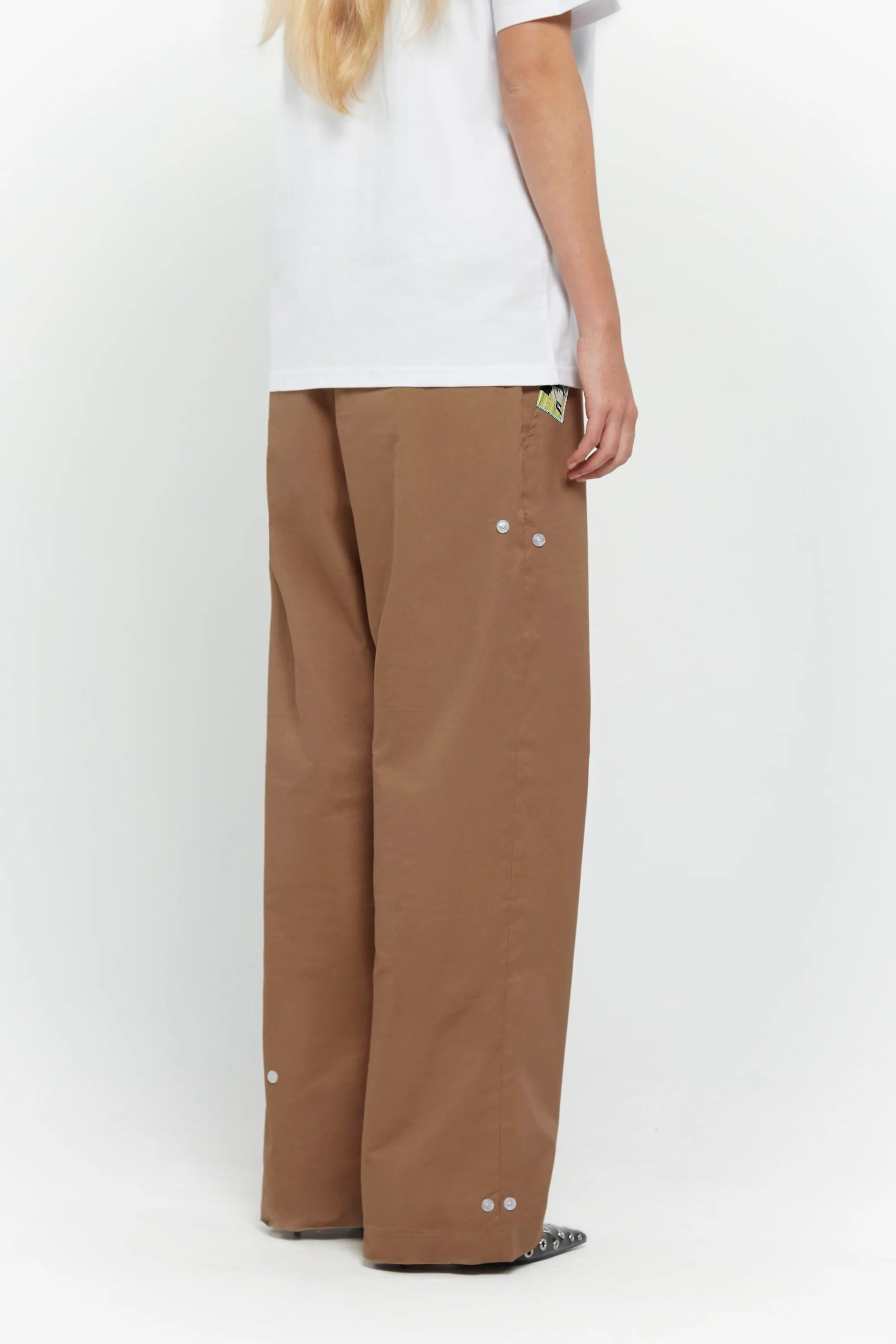 SSSTUFFF Button Twill Trousers- Beige