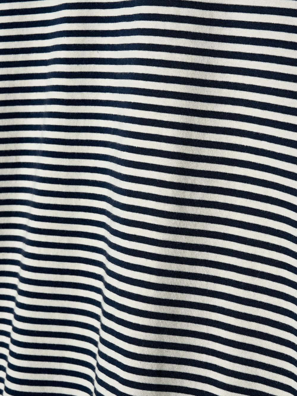 Partimento Stripe Pullover Half Tee - Navy