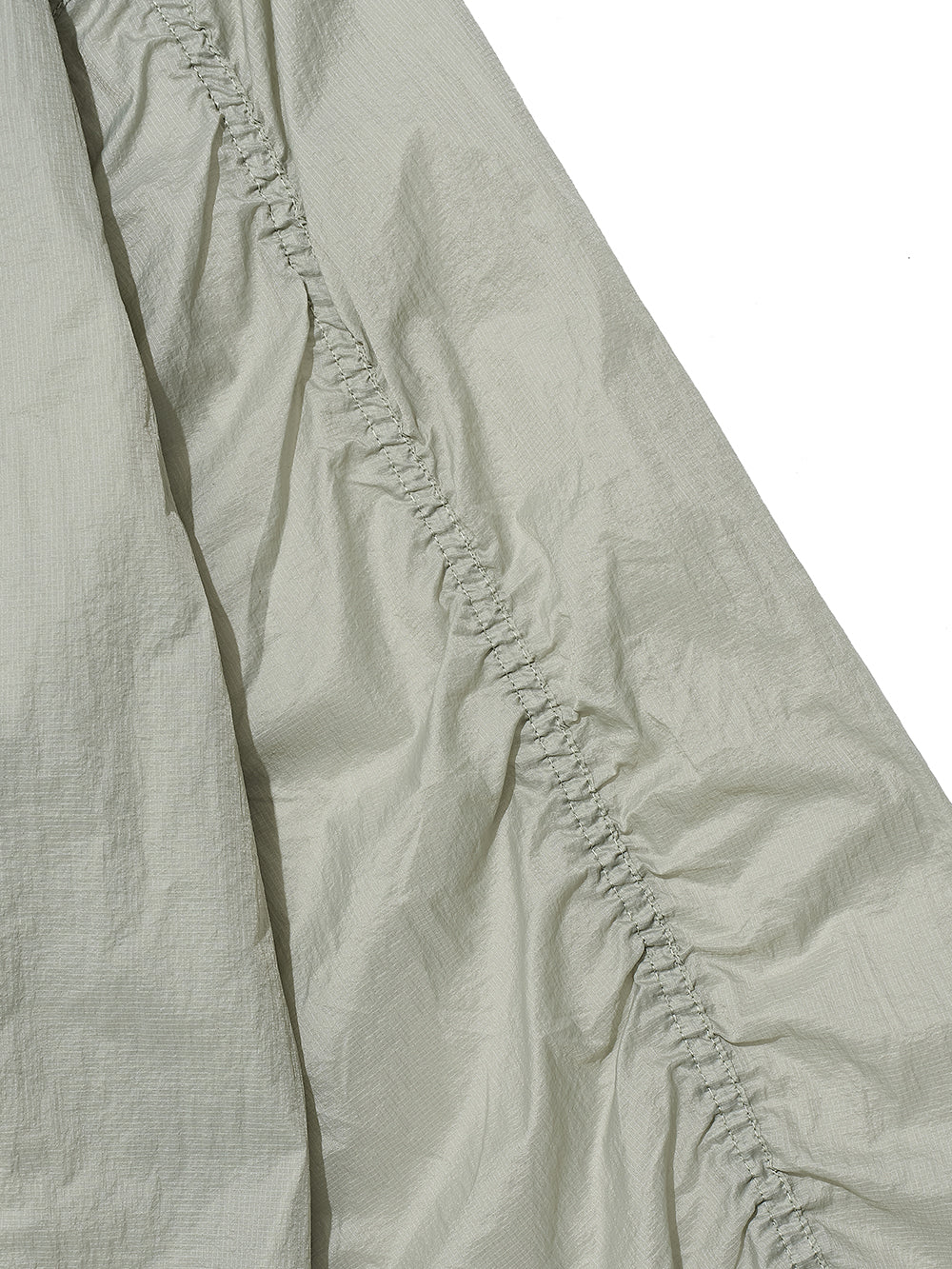 Partimento - Puckering Sheer Hood Zip-up Gray