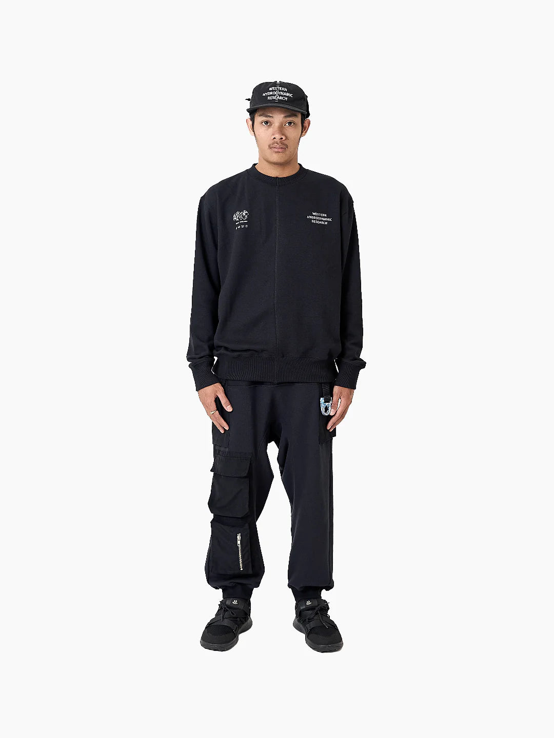 Space Available X Western Hydrodynamics Research Upcycled Logo Sweatshirt - Black