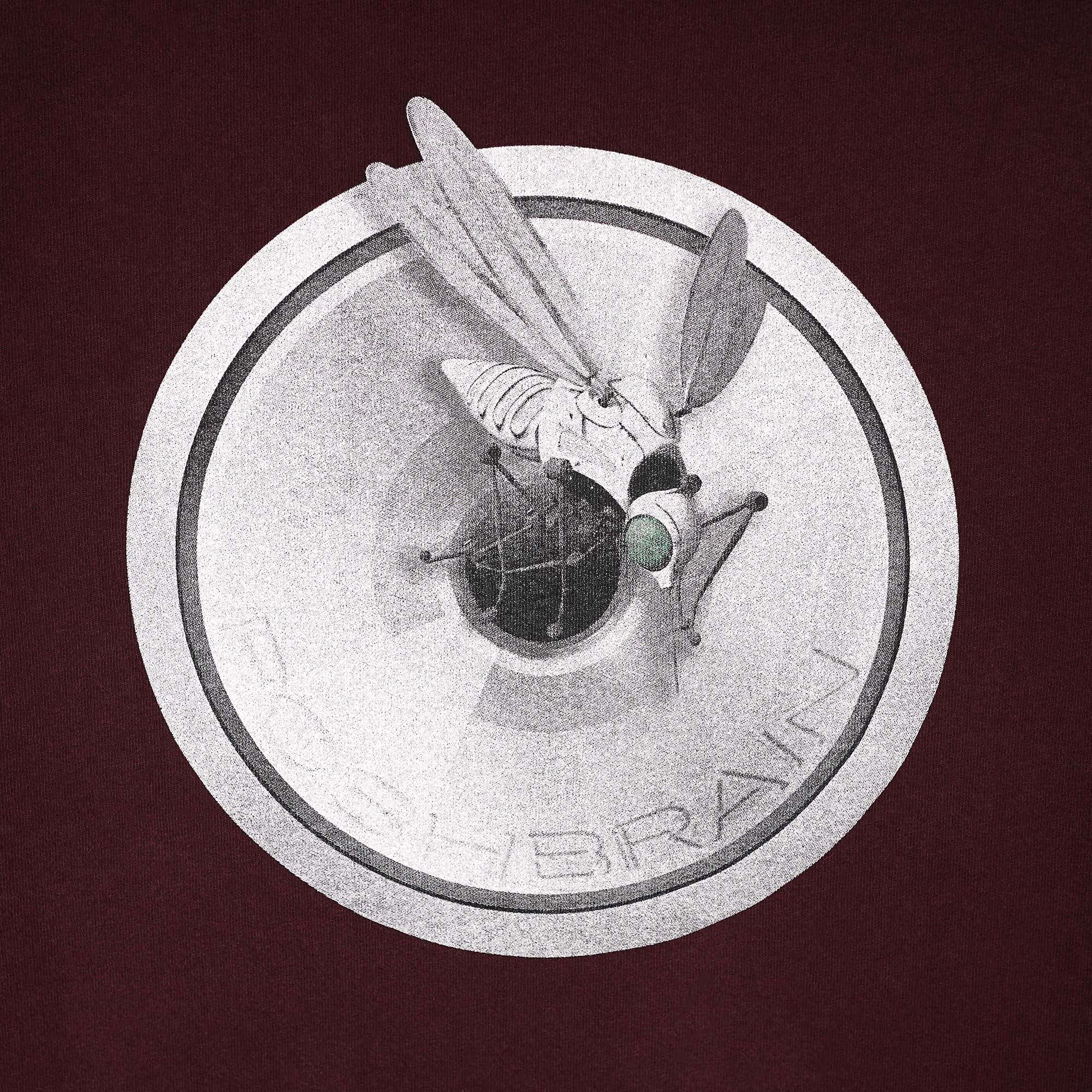POSHBRAIN DISSC LONGSLEEVE TEE - BURGUNDY