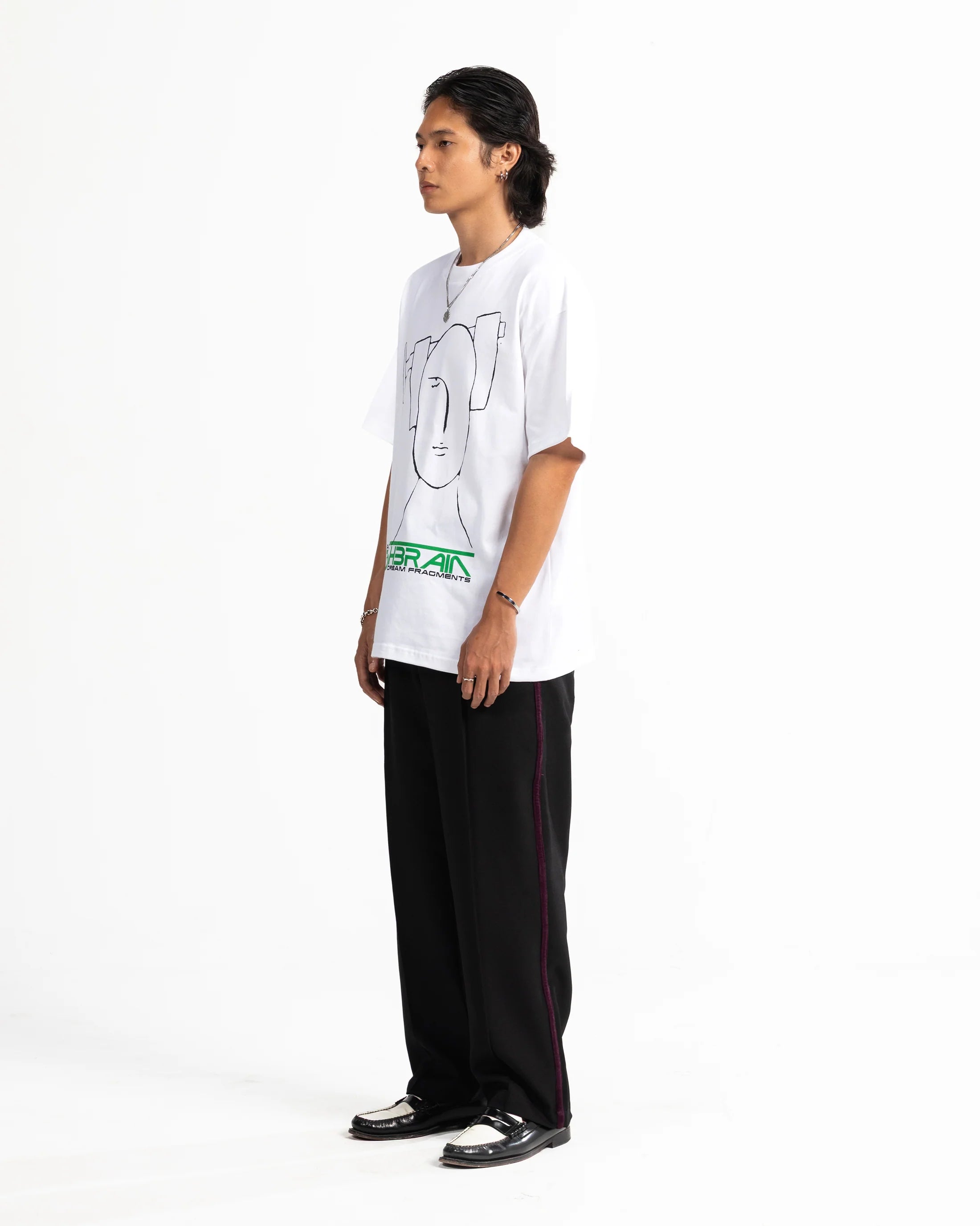 POSHBRAIN PORTABLE HEAD TEE - WHITE