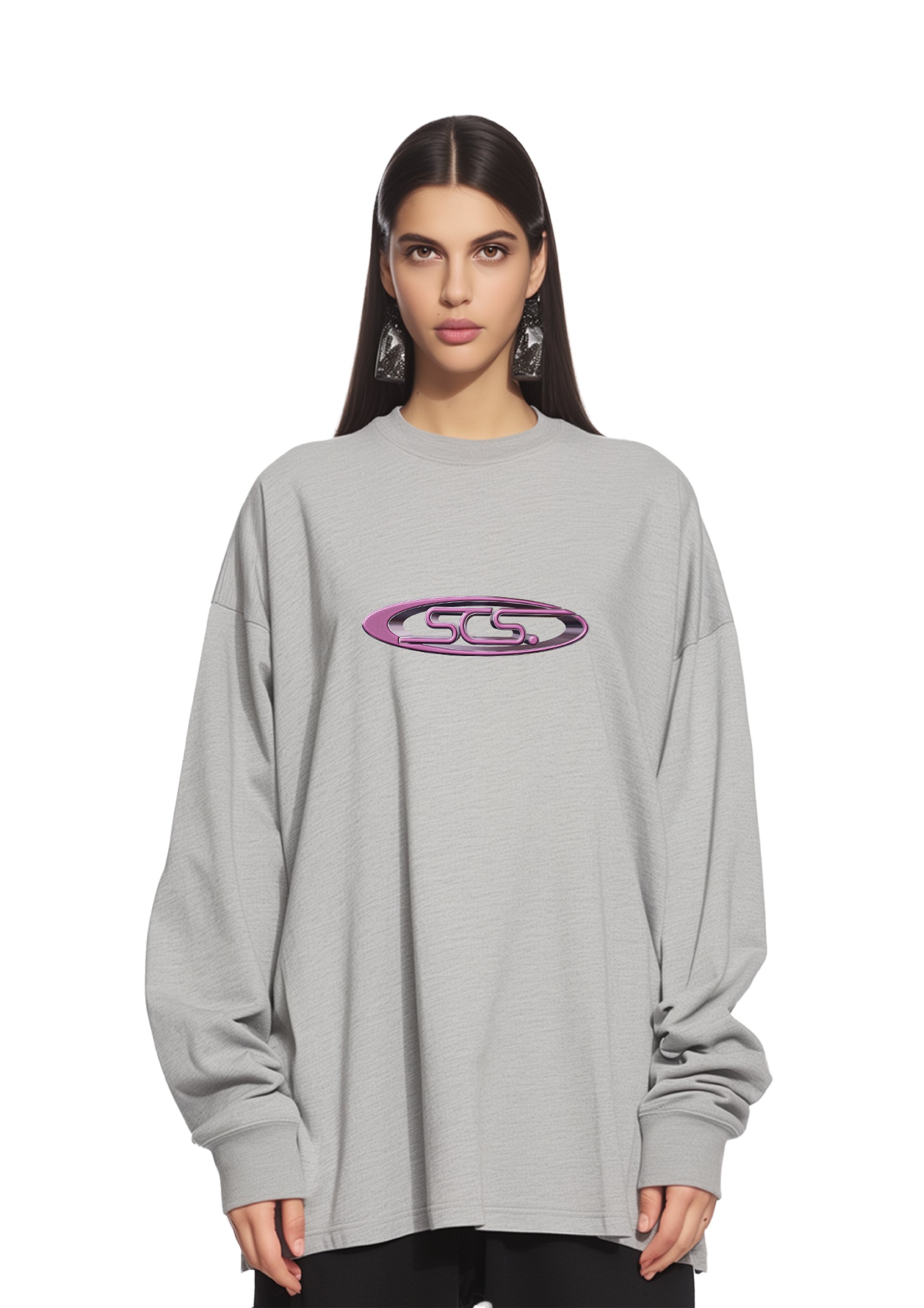 Superconscious Y2K Longsleeve Grey Melange
