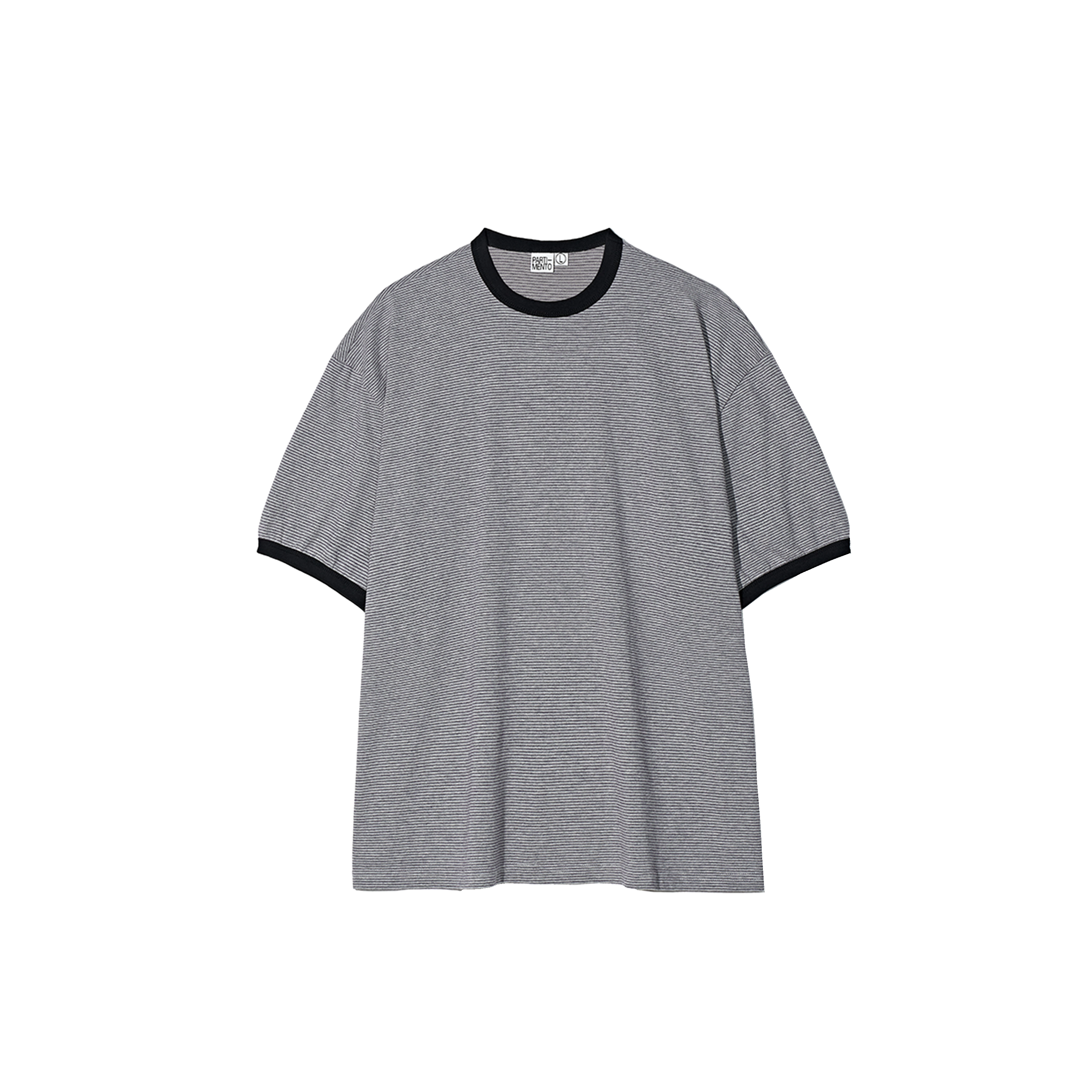 Partimento Candy Stripe Ringer Tee - Gray
