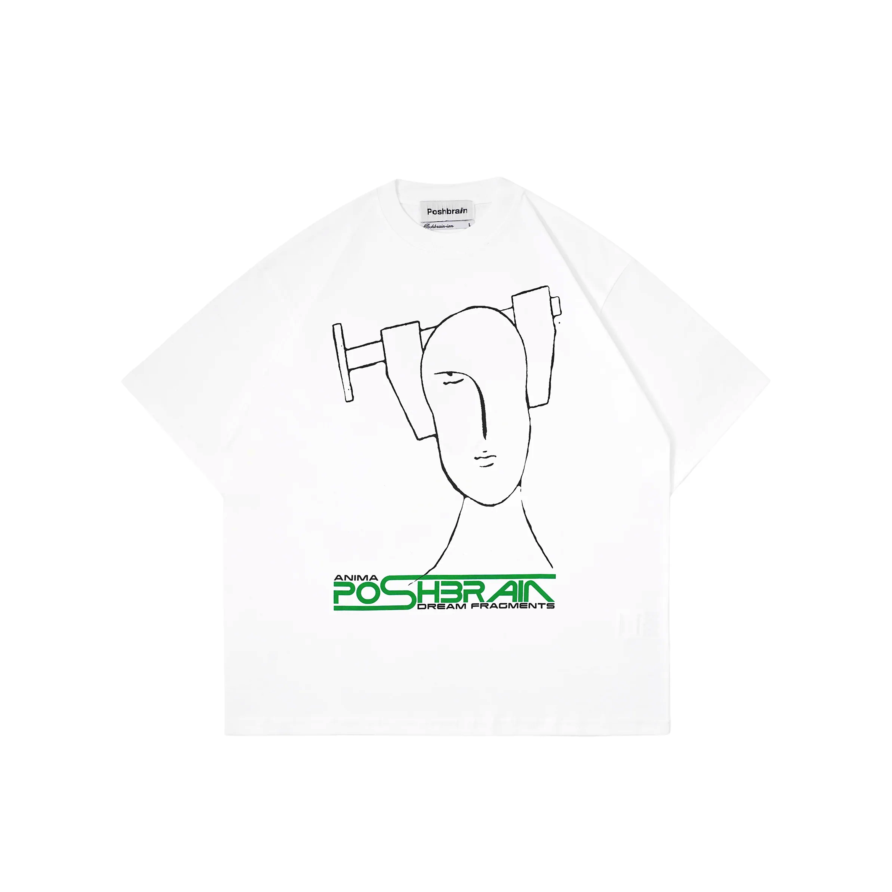 POSHBRAIN PORTABLE HEAD TEE - WHITE