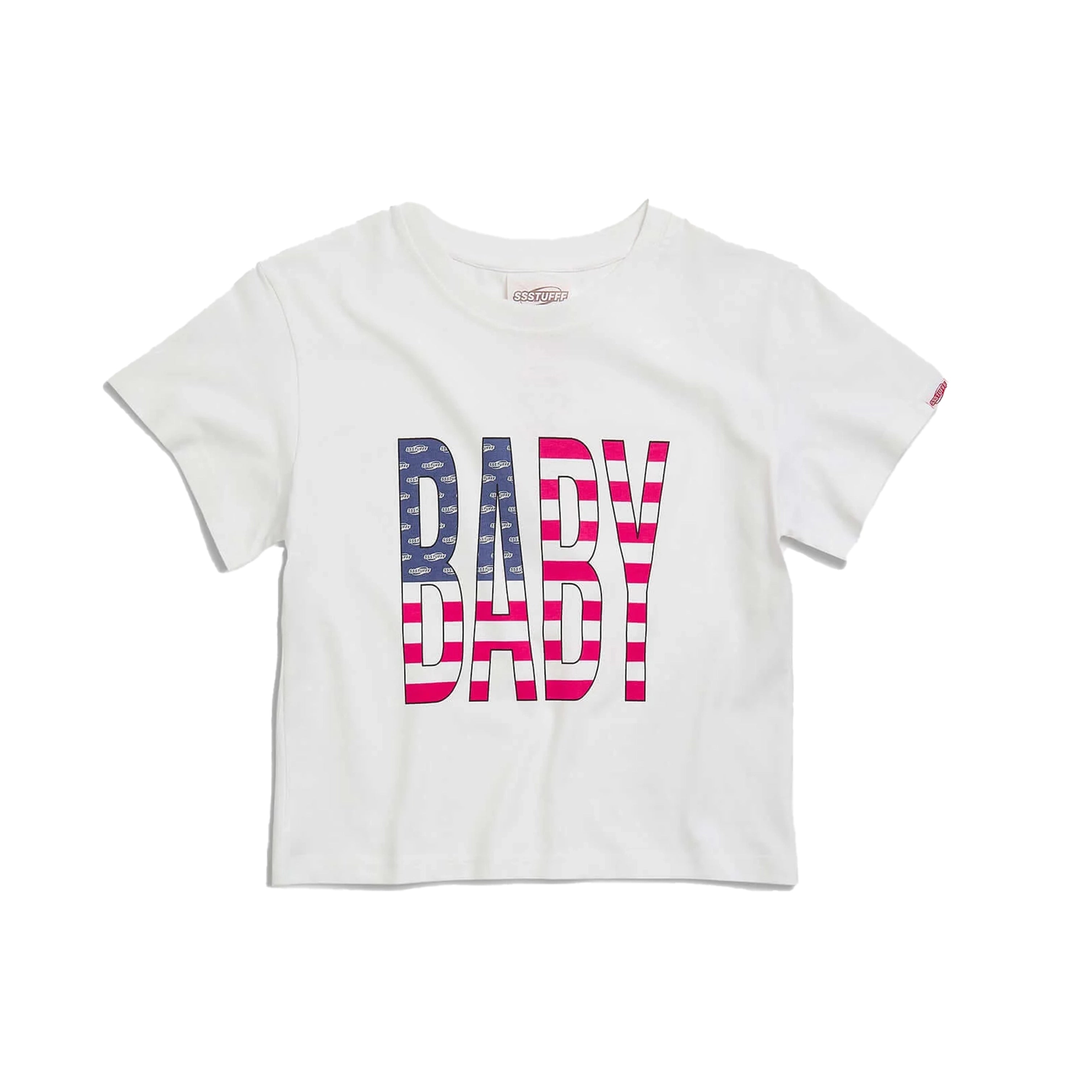 SSSTUFFF Baby USA T-shirt - White