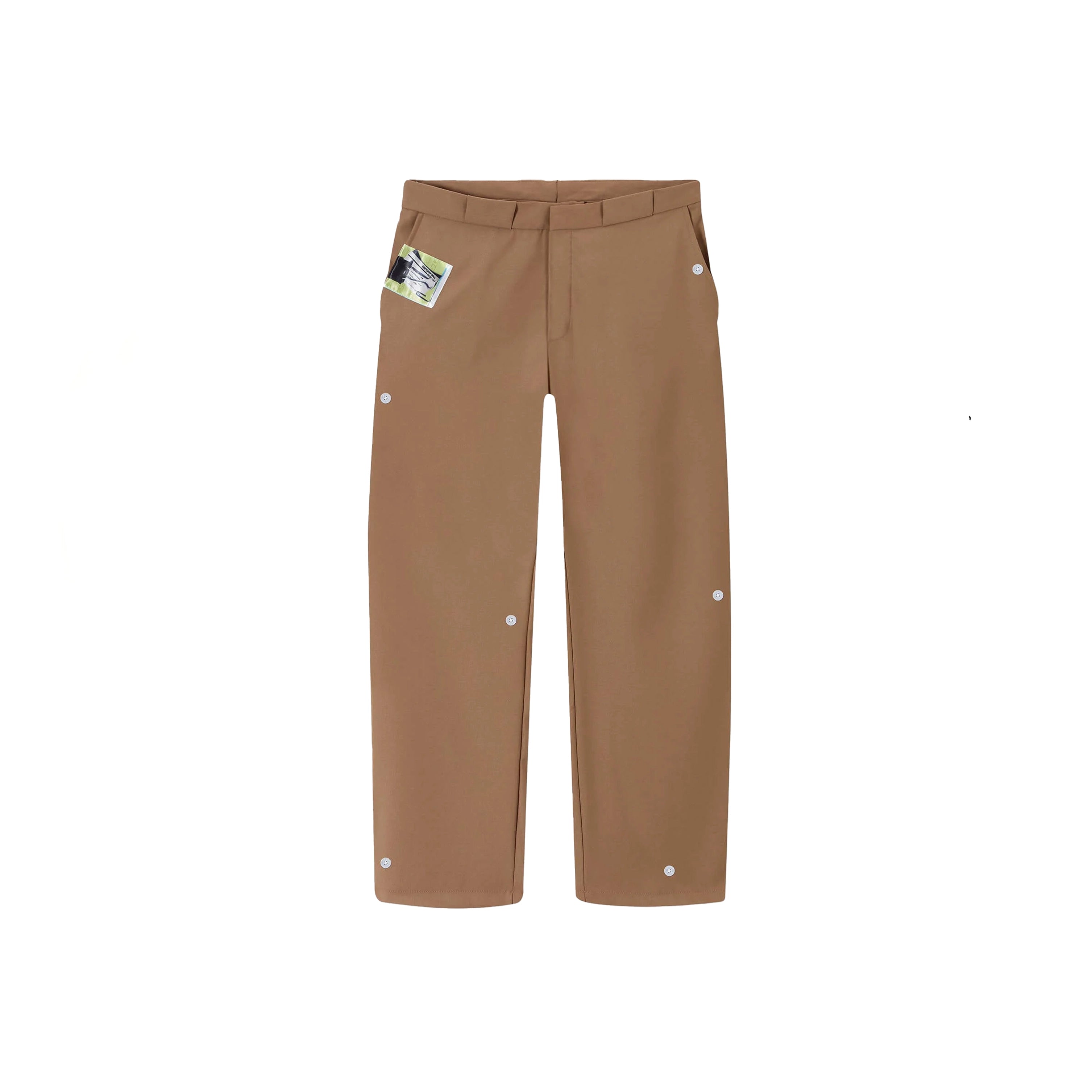 SSSTUFFF Button Twill Trousers- Beige