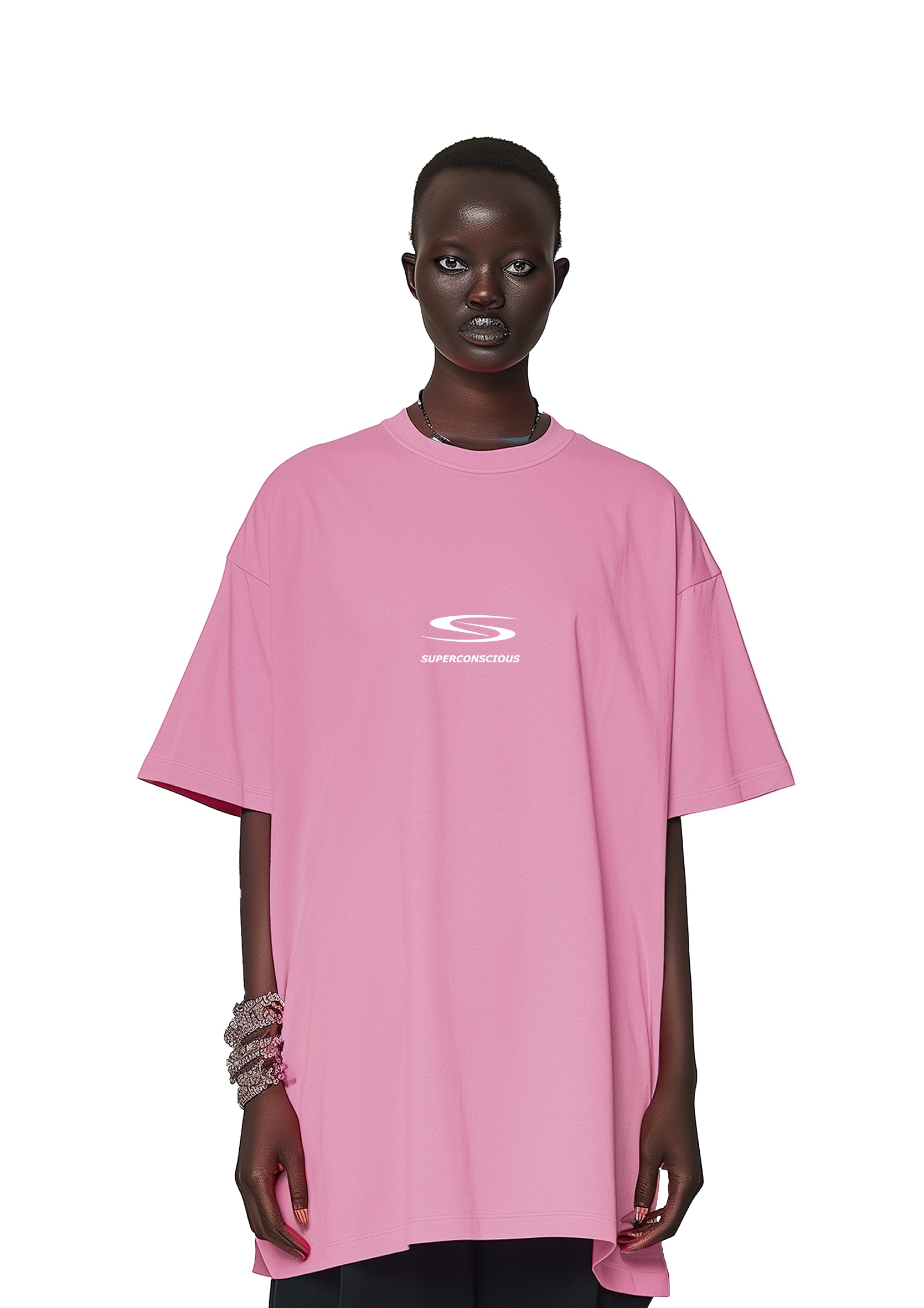 Superconscious S Logo T-Shirt Washed Pink