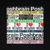 POSHBRAIN TEXTING TEE - BLACK