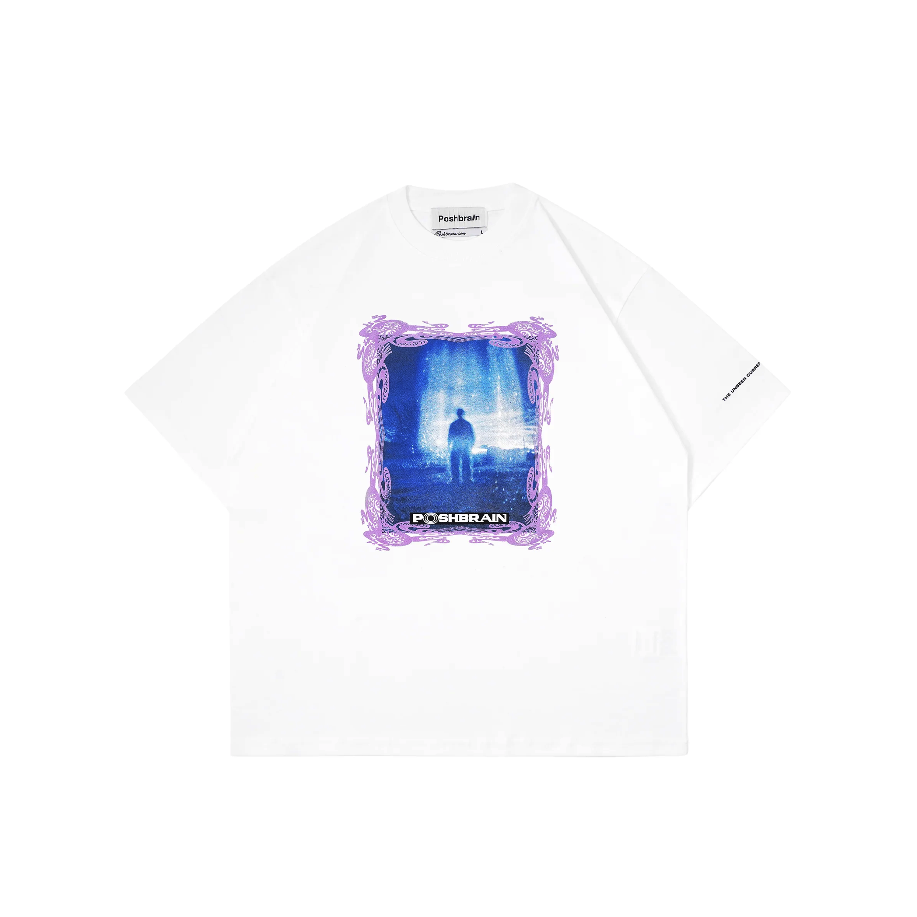 POSHBRAIN CONTEMPT TEE - WHITE