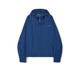 Partimento Cotton Hoodie Jacket - Blue