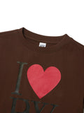 Partimento I Love PW SS T-shirt - Brown - One size -