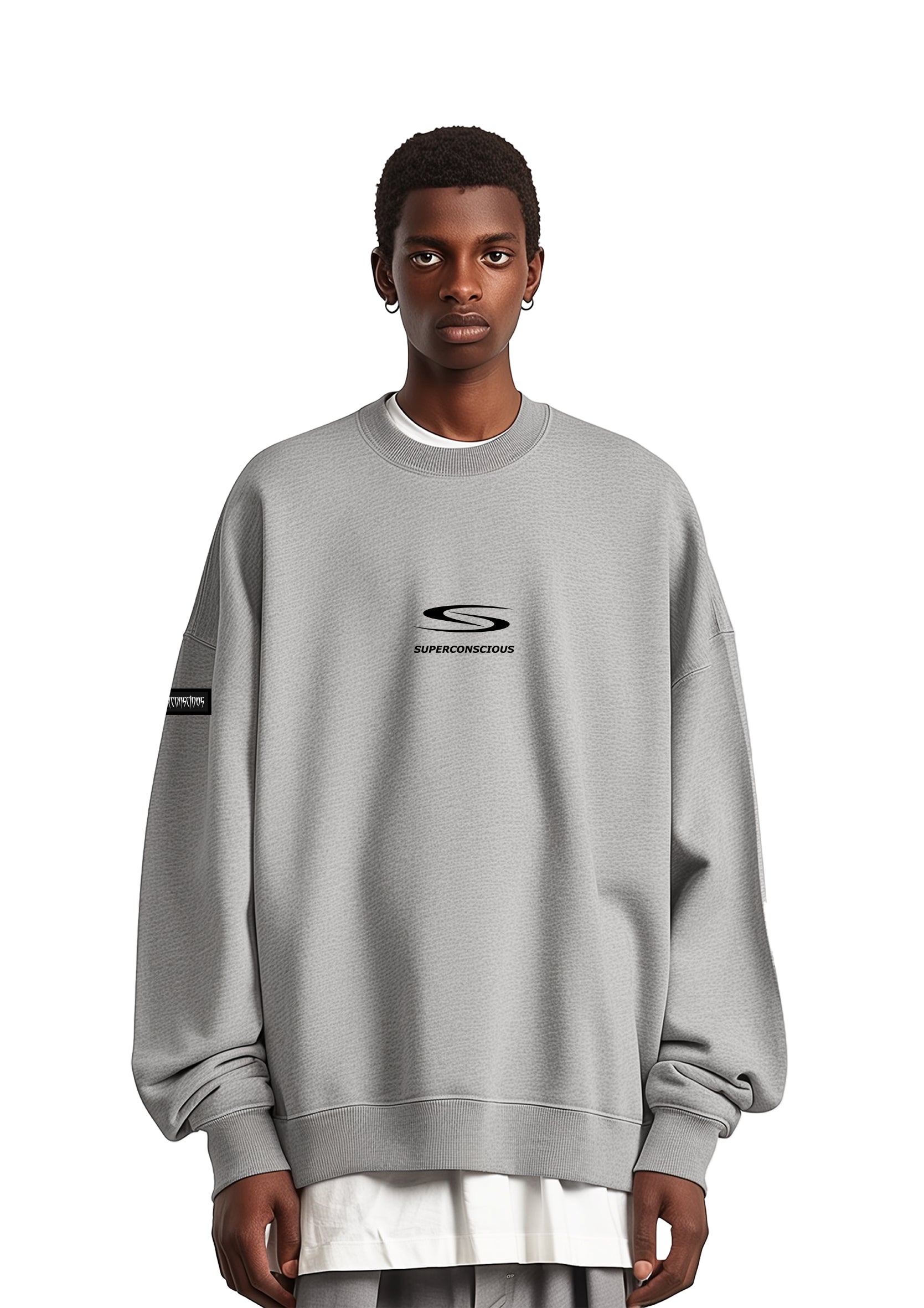 S Logo Sweatshirt Grey Melange