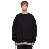 Superconscious Oversized Organic Crewneck - Black - SUPERCONSCIOUS BERLIN