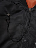 Partimento Detachable Layered Ma-1 Bomber Jacket Black