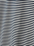 Partimento Stripe Pullover Half Tee - Navy