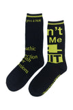 P.A.M. "DON'T ASK ME (MARTINE SYMS) DRESS SOCKS BLACK