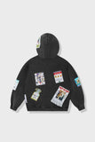 SSSTUFFF Complex Ads Zip Up Hoodie - Vintage Black