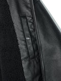 Partimento Leather Boa Fleece Mouton Jacket Black