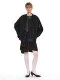 Partimento Detachable Layered Ma-1 Bomber Jacket Black