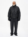Partimento Leather Boa Fleece Mouton Jacket Black