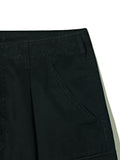 Partimento Cut-Off Cargo Half Pants - Black