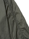 Partimento - Puckering Sheer Hood Zip-up Khaki