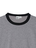 Partimento Candy Stripe Ringer Tee - Gray