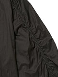Partimento Puckering Sheer Hood Zip-up Charcoal