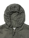 Partimento - Puckering Sheer Hood Zip-up Khaki
