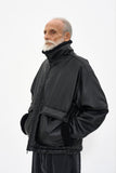 Partimento Leather Boa Fleece Mouton Jacket Black