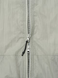 Partimento - Puckering Sheer Hood Zip-up Gray