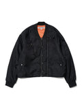 Partimento Detachable Layered Ma-1 Bomber Jacket Black