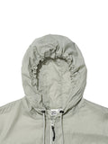 Partimento - Puckering Sheer Hood Zip-up Gray