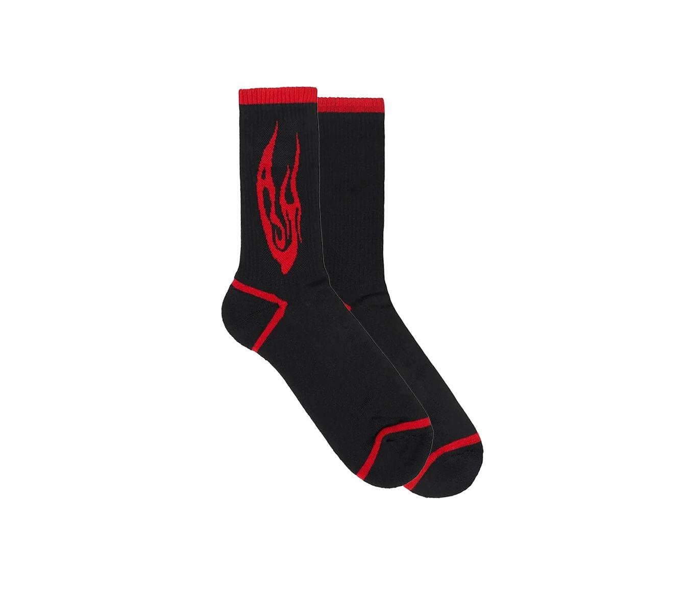 A Better Mistake Red Flame Socks - Red - SUPERCONSCIOUS BERLIN