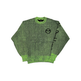 No Problemo Glitch Alien-O Crew Neck Knit - Green