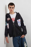 SSSTUFFF Complex Ads Zip Up Hoodie - Vintage Black