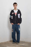 SSSTUFFF Complex Ads Zip Up Hoodie - Vintage Black