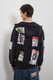 SSSTUFFF Complex Ads Zip Up Hoodie - Vintage Black