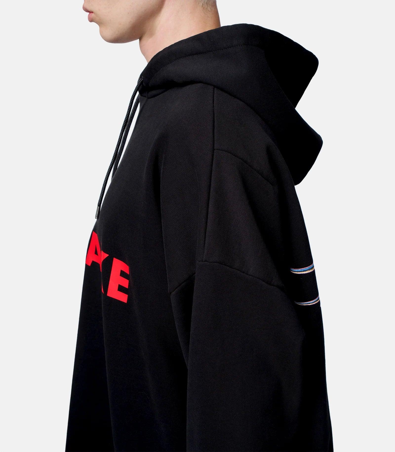 A Better Mistake Rave Oversized Hoodie - Black