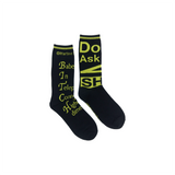 P.A.M. "DON'T ASK ME (MARTINE SYMS) DRESS SOCKS BLACK