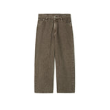 Partimento Washed-Out Wide Denim Pants Brown