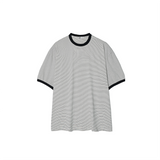Partimento Candy Stripe Ringer Tee - Ivory