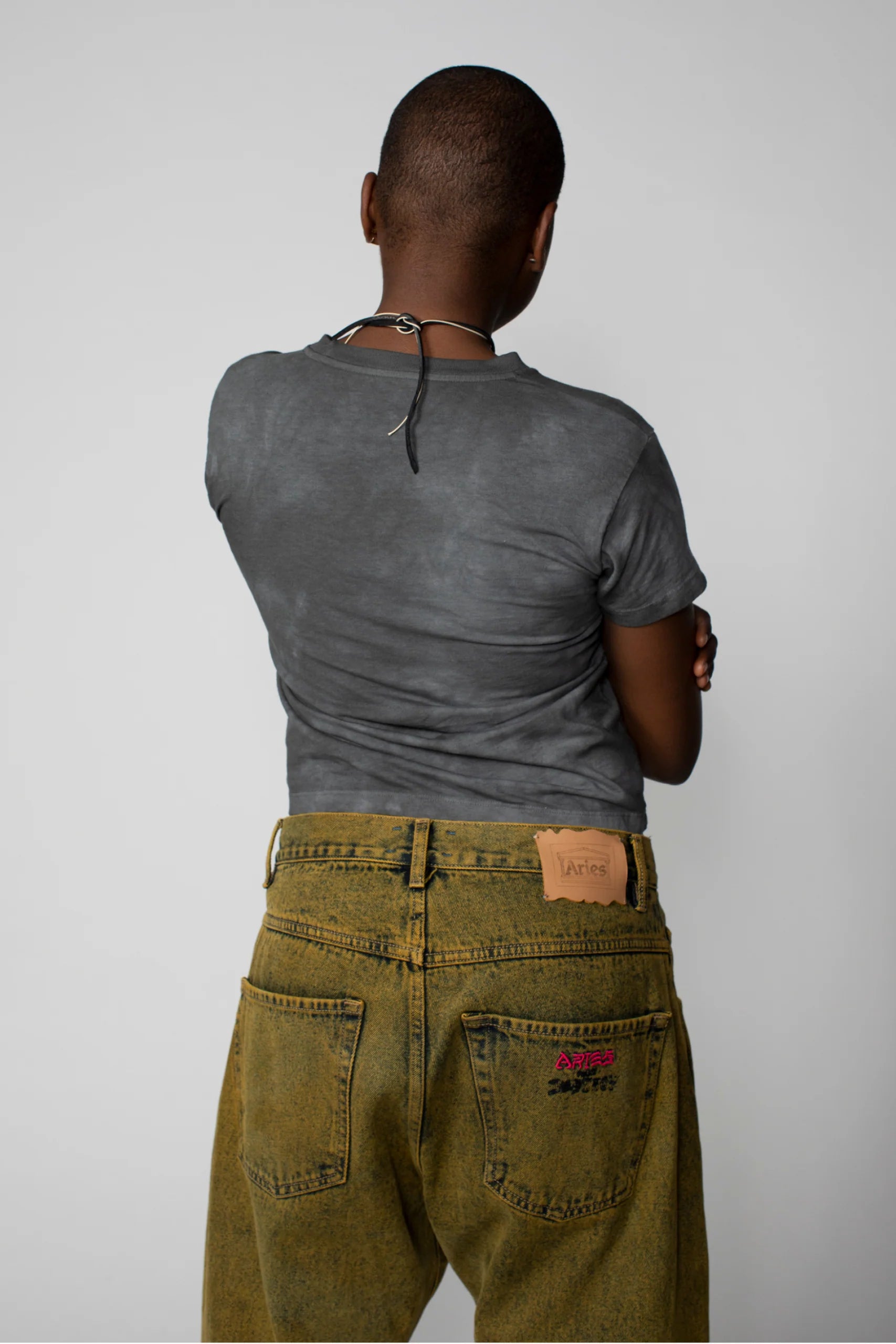 ☆ARIES☆ U GRUNGE HAPPY DUDE SS TEE GREY GRUNGE HAPPY DUDE ☆ARIES☆ U GRUNGE HAPPY DUDE SS TEE GREY GRUNGE HAPPY DUDE