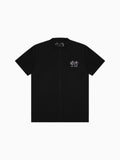 Space Available Blue Carbon System Embroidered T-shirt - Black