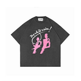 POSHBRAIN SEINS WASHED TEE - GRAY WASHED